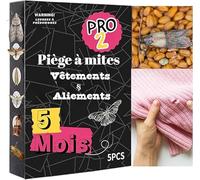 Générique Trappole per tarme a doppia azione: alimenti e abbigliamento - 5 mesi x anti tarme - Piege tarme efficace per rilevare infestazioni di tarme alimentari e tessili (indumenti)