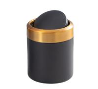 Générique Trash Can, Garbage Bin, Hygienic Odor Resistant Compact Leak Proof Compact Adjustable Sturdy Built In Odor Control System, Kitchen Bins, for Home Use 15,5 x 13 x 13 cm White Black