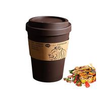 Générique Trash Can with Swing Lid, Large Capacity Garbage Container Bin, Compact Waste Basket for Bathroom, WC, Patio, Ufficio, Kitchen, Bedroom, Dorm, Desk, Home Use
