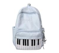 Générique Travel Backpack - Long Lasting Piano Print Ampia Capacity Bookbag | Compartments Design Lightweight Travel Backpack For Laptop Hiking College Airplane Students Daily, blu, Se référer au