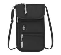 Générique Travel Passport Holder, Travel Passport Wallet, Anti-Theft Document Bag, Card Carrier, Ideal for Hiking Running Vacation Business Trips Gym Camping Commute, Black Color, 1 pezzo