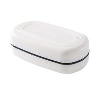 Générique Travel Soap Case, Portatile Soap Box, Doppio Layer Draining Tray, Leak-Proof Design, Compact Storage, Ideale per Vacation, Campeggio, Hiking, Dorms, Palestra, Hotel Showers, Black/White