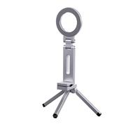Générique Treppiede magnetico - Clip tascabile magnetica in alluminio, supporto pieghevole girevole universale | Suport telefono cellulare allenamento di viaggio palestra casa por