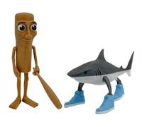 Générique Tung Tung Tung Sahur Figure, Tralalero Tralala Desk Decor, 3D Printed Shark in Shoes Animals Funny Collectible Gift, Italian Figurine for Collection and Decoration, for Collectors