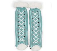 Générique Ultra Thick Cashmere Slipper Home Sock, Warmth Slip Resistance Cashmere Slipper Socks for Women,Suitable for Home Use, Lago blu, XXX-Large 3X-Large