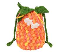 Générique Uncinetto Drawstring Bags, Handmade Knitted Purse, Gradient Pineapple Design, Handwoven Cotton Purse, Stylish Drawstring Bag, Trendy Crochet Purse, Women's Knitted Bag, Girls Cotton Purse,
