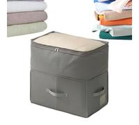 Générique Underbed Storage Bin - Foldable 600D Oxford Organizer | Large Clothes Blanket Shoe Container For Closet Apartment Bedroom Dorm Travel Moving Space Saving Dustproof Under Bed Storage Bags