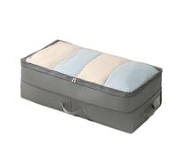 Générique Underbed Storage Bin - Foldable 600D Oxford Organizer | Large Clothes Blanket Shoe Container For Closet Apartment Bedroom Dorm Travel Moving Space Saving Dustproof Under Bed Storage Bags