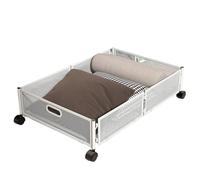 Générique Underbed Storage Boxes - Shoe Storage organizza | Scarpe organizza | Ampia capacità Rolling Under Bed Storages Bin for Clothes Blankets Space-Saving Drawer Bin for Clothes