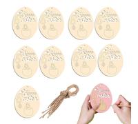 Générique Unfinished Wood Ornaments, 8 x 6 cm Easter Eggs - Versatile Unfinished Wood Cutouts | Convenient to Install for School Party Home Bedroom Apartment Family Gathering