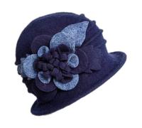 Générique Uomo bianco caldo invernale da donna, cappello campana, cappello a secchio, anni '20 e 50 messicano bambino, Marina, Taglia Unica
