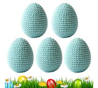 Générique Uova di Pasqua Decorative - 5 pezzi a maglia decorativa a molla | Articoli pastello | per corona ghirlanda casa cena ufficio festa celebrazione vaso 6cm maglia mano ornamento appeso fai da