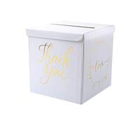 Generique - Urna in Cartone Just Married Bianca e Oro Taglia Unica