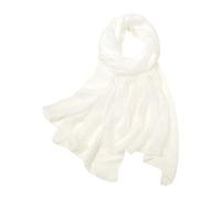 Générique Urna uomo casual colorato multicolore tinta unita chiffon sottile sciarpa di seta regolare sciarpa solare Clip Cravatta Mano, bianco, Taglia unica