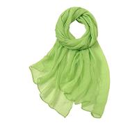 Générique Urna uomo casual colorato multicolore tinta unita chiffon sottile sciarpa di seta regolare sciarpa solare Clip Cravatta Mano, Verde menta, Taglia unica