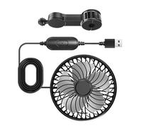 Générique Usb Car Fan, Backseat Headrest Cooler with 3-Speed Adjustable Settings, Quiet Compact Air Circulator Cooling System for Vehicle Sedan Auto Rv Van Interior Summer Travel