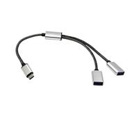 Générique USB Data Cable, USB Splitter, 480Mbps Trasmissione, Type-C Interfaccia, Adattatore Expander Docking Station, Connettore portatile per fotocamera, Keyboard, PC, Desktop, Laptop, 1 pezzo