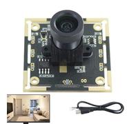 Générique USB Security Camera, Webcam Board Camera Module, Data 2.0 Webcam, Wide-Angle Industrial Camcorder HD 720P Resolution, Face Recognition Safety Device, 3.8x3.8x2.45cm, 1 Pack, Standard