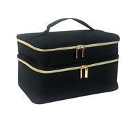 Générique Valigetta organizer a doppio strato, borsa con cerniera di grande capacità, scatola di forniture durevole, portautensili per artigianato portatile | per cucire A, Nero , Se référer au