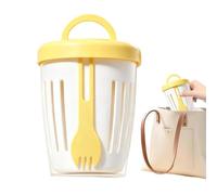 Générique Vasetti per yogurt con coperchi - Bicchiere per scolapiatti portatile con coperchio ermetico, con forchetta, contenitori per yogurt Meal Prep, per overnight oats, gelati, salse, frigo