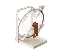 Générique Vaso Lid Organizer per Cabinet - Efficient Spatula Stand With Spoon Rest - Hygiene-Focused Steel Pan Lid Holder With Removable Drip Tray,Strong For Spatula Ladle Spoon Kitchen Countertop