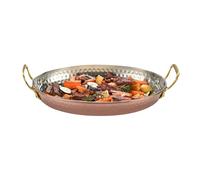 Générique Vassoio Da Servizio In Acciaio | Di Presentazione Con Manici Per Pasti,Vassoio Microondabile per Cottura Pasto Carne Antipasto Introduzione Ristorante Frutti di Mare Servizio