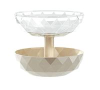 Générique Vassoio snack - Servitore di caramelle rimovibile a 2 livelli con coperchio | Espositore per tavolo feste di Natale, sala cinema, camera da letto ufficio