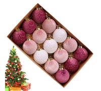 Générique Velvet Ornament Balls | 15 pezzi Rustic Flocked Party Decor,Christmas Tree Ornament | for Farmhouse Bedroom Bathroom Winter Bedside Hallway School Offices Holiday Birthday Party