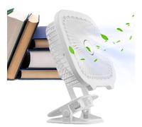 Générique Ventilatore a clip, ventilatore da tavolo USB silenzioso 4 in 1, mini ventilatore con luce LED, porta USB, luce notturna, cucina, camera da, lampada da scrivania