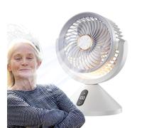 Générique Ventilatore Circolatore D'aria,Ventilatore USB ricaricabile con illuminazione a LED - Macchina di raffreddamento portatile per ufficio con luce LED per lavoro studio e