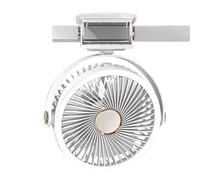 Générique Ventilatore con morsetto, ventilatore portatile a pinza | Wireless ricaricabile USB-C con luce notturna per auto campeggio spiaggia dormitorio officina cucina cantiere scuola ufficio