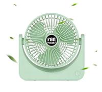 Générique Ventilatore da scrivania per lavoro, 3 velocità, ricaricabile, silenzioso, accessorio da viaggio, ventilazione personale, uso domestico esterno, viaggi, campeggio pesca