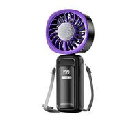 Générique Ventilatore Nomade - Pieghevole a Mano con Potente Display LED | Piccolo Ventilatore portatile per Viaggi Estate Esterni Campeggio Spiaggia Ufficio Casa