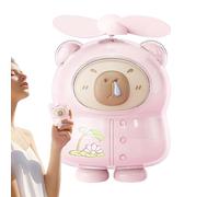 Générique Ventilatore portatile - accessorio che soffia personale Capybara,Ventilatore silenzioso portatile ricaricabile tramite USB per adulti, studenti, viaggi, all'aperto, spiaggia, palestra