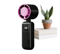 Générique Ventilatore Portatile | Mini Ventilatore Pieghevole Con Batteria Ricaricabile USB | Personale Turbo Ad Alta Velocità | Ventilatori Da Viaggio Esterno Silenziosi Con Cordino Per L'Escursione