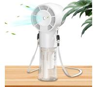 Générique Ventilatore portatile, portatile, portatile, da indossare intorno al collo, 12000 RPM, ad alta velocità, ricaricabile USB, portatile, con spruzzatura dell'acqua per viaggi e