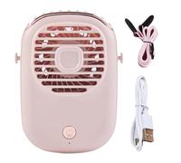 Générique Ventilatore Portatile Ricaricabile, Rinfrescante Collo Senza Rumore Con Cordino, Ventilatore USB Ricaricabile per Ufficio Casa Esterna Campeggio Viaggi Spiaggia Escursionismo Uomini Donne