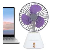 Générique Ventilatore ricaricabile - 3 -peed oscillante tavolo fan | Ventilatore da tavolo antiscivolo per la casa, ventilatore regolabile con luce per l'estate, clima caldo