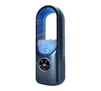 Générique Ventilatore silenzioso, ventilatore senza pale con spray umidificatore, 6 velocità, 6 ore, display LED, 30 cm USB ventilatore da tavolo per ufficio, dormitorio, camera da letto (blu A)