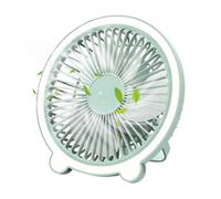 Générique Ventole da scrivania silenziose e compatte | Ventilatore personale portatile per il raffreddamento dell'ufficio, con luce notturna e rotazione a 360°, ricaricabile, per interni estivi