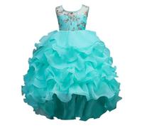 Générique Vestito Bambini Bambini Bambini Bambino Piccolo Bambino Ragazze Primavera Estate Glitter Glitter Per Prestazioni Bambini Formale Vestiti Carini Ragazze Nodo per Natale Festa, verde, 170 cm