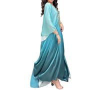 Générique Vestito musulmano da donna di grandi dimensioni, vestito da preghiera da donna musulmana, 1 pezzo, abbigliamento etnico a maniche a pipistrello, alla moda, abito lungo chic ed elegante del