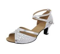 Générique Volante Magico Bianco danza per le donne sandali High Outdoor Leisure High Heels per le donne Stivali al ginocchio Nero Per Pelle, argento, 39 EU