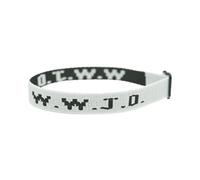 Générique W.W.J.D. Monogram Print Wrist Strap Bracciale Webbing Unisex Bracciale regolabile Mm Gioielli, Taglia unica, Nylon, Nessuna pietra preziosa