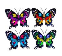 Générique Wall Butterflies, Patio Sculpture Set, 6,88 x 0,98 Inches Eccellente Material, Metal Butterfly Art, Aesthetic Design Decoration for Yard, Garden Fence, Outdoor Spaces, Mom's Gift