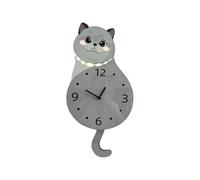 Générique Wall Clock - Cat Silent Ornament with Moving Tail | Modern Clock Decoratives | Battery Operated for Living Room Bedroom Home School Kitchen Office Indoor Outdoor Garden Lawn Use