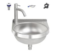Générique Wall Mount Vanity Sink, Semi-Circular Washroom Basin, Space Saving Bathroom and Kitchen Sink, Easy to Clean Washbasin for Hotels Restaurants Home Bathrooms Cafes, Oro Restrooms
