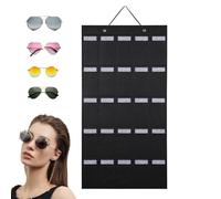 Générique Wall Sunglasses Organizer, Wall Mounted Eyewear Rack, Multi-Slot Display with Hanging Hook, Vertical Glasses Storage, Space-Saving Hanger with Style, Organizer for Bedroom and Dorm