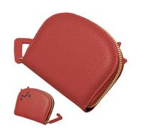 Générique Wallet Pouch - Portafoglio in pelle PU per cambio bagagli | Portacarte di credito portatile | Cartoon Zipper Cases Holder for Girls, & Women, rosso, Se référer au descriptif,