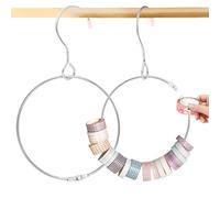 Générique Washi Tape Storage Ring,D-Shaped Steel Ring for Easy Organizing | 2 x Portable Outdoor Rireation, versatile Washi Tape Hangable Holder For Wreaths, Mesh, Tape, Key